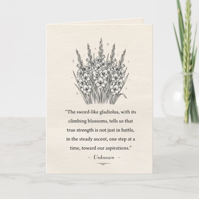 August's Gladiolus Card (Front)