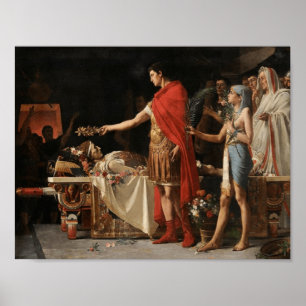 Augustus at the Tomb of Alexander the Great Poster