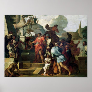 Augustus  before the Tomb of Alexander III Poster