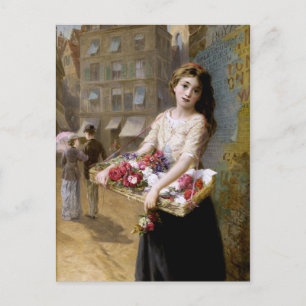 Augustus Edwin Mulready: A Street Flower Seller Postcard