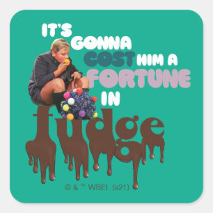 Augustus Gloop - A Fortune in Fudge Square Sticker