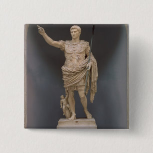 Augustus of Prima Porta, c.20 BC (marble) 15 Cm Square Badge