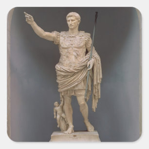Augustus of Prima Porta, c.20 BC (marble) Square Sticker
