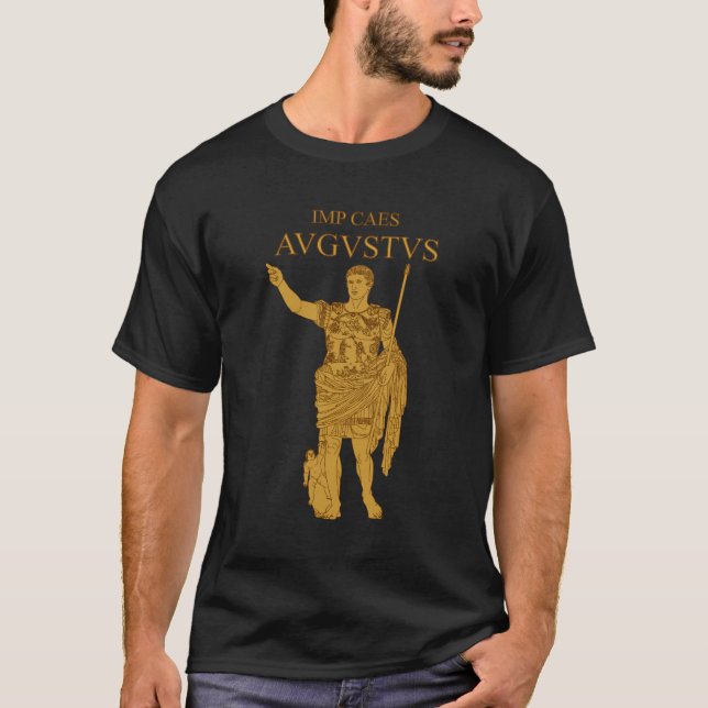 Augustus Statue Gold T-Shirt (Front)