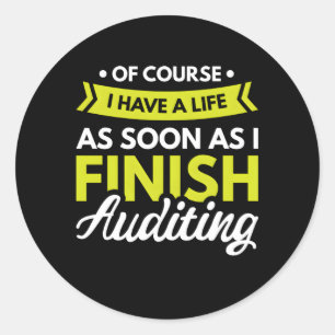 Auiditor Accountant Actuary Classic Round Sticker