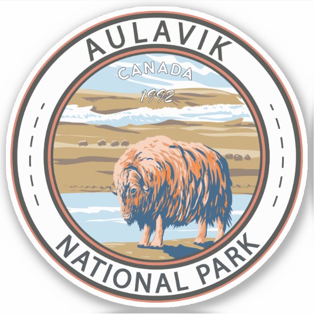 Aulavik National Park Canada Musk Ox Vintage (Front)