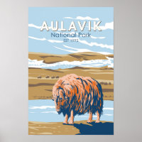 Aulavik National Park Canada Musk Ox Vintage