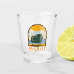 Aulavik National Park Canada Muskox Vintage Shot Glass