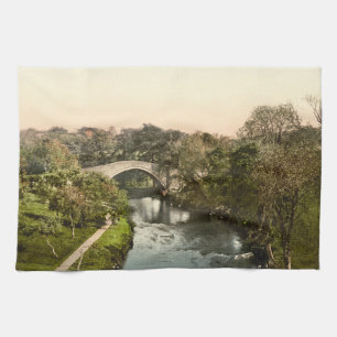 Auld Brig O'Doon, Ayr, Scotland Archival Print Tea Towel