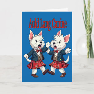 Auld Lang Canine West Highland Terrier Ceilidh Holiday Card