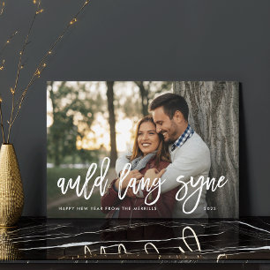 Auld Lang Syne New Year Photo Holiday Card