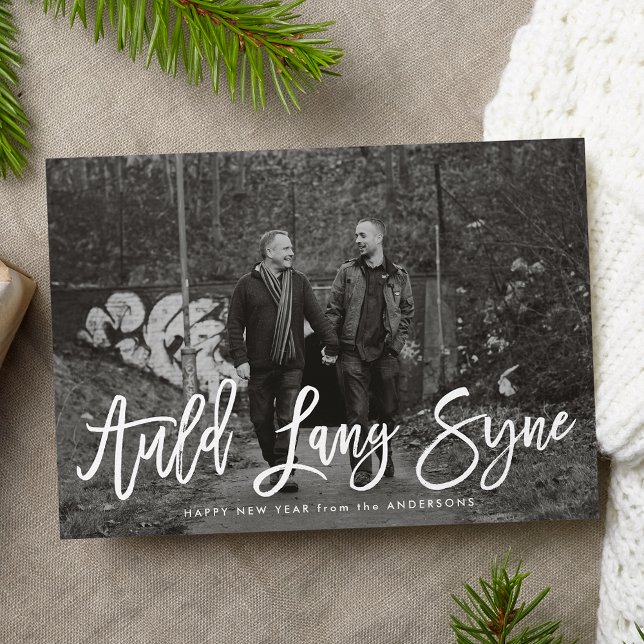Auld Lang Syne Script | New Year Photo Card (Creator Uploaded)