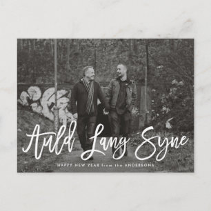 Auld Lang Syne Script   New Year Photo Card