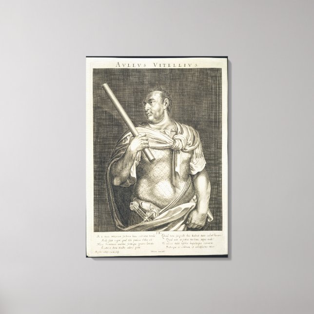 Aullus Vitellius Emperor of Rome 68 AD engraved by Canvas Print (Front)