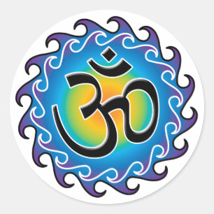 Aum Classic Round Sticker