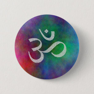 Aum - Om 6 Cm Round Badge