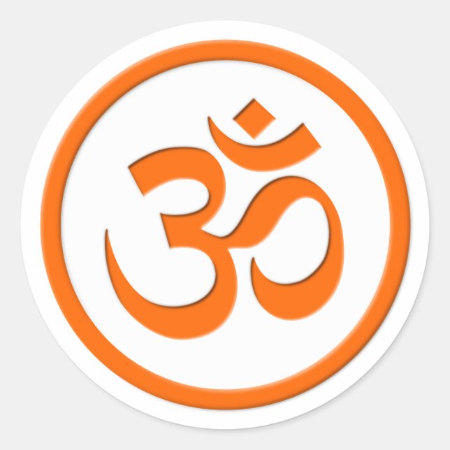 Aum, Om, Ohm Classic Round Sticker (Front)