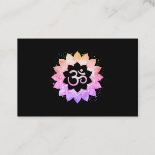 *~* Aum OMNew Age Lotus Flower Mandala Buddhist Business Card
