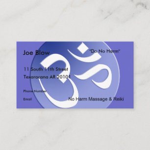 Aum or Om Symbol in blues Appointment Card