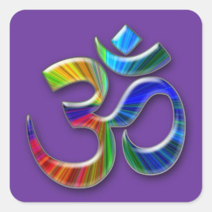 aum square sticker