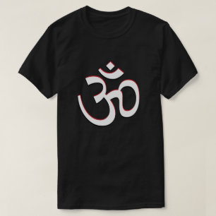 Aum Symbol Om Sign Logo Red White Black T-Shirt