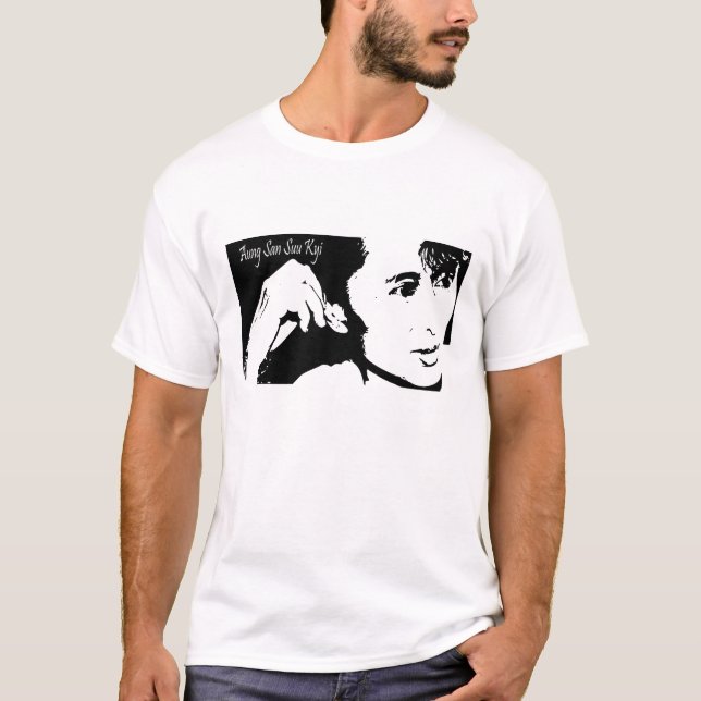 aung san suu kyi touching her hair T-Shirt (Front)