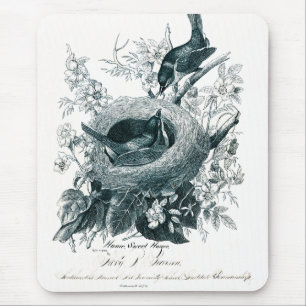 Aunt Abby's Birds Sketch Mouse Mat