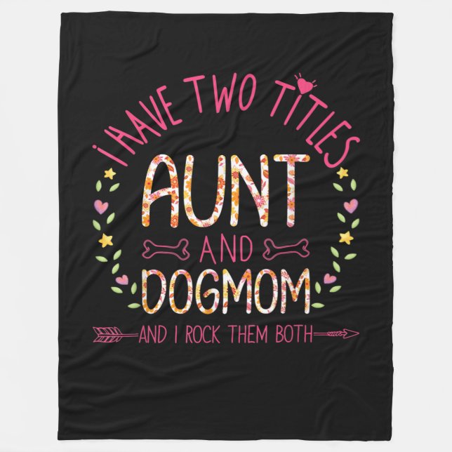 aunt and dog mum gifts  women sunflowers heart .pn fleece blanket (Front)