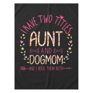 aunt and dog mum gifts women sunflowers heart .pn tablecloth
