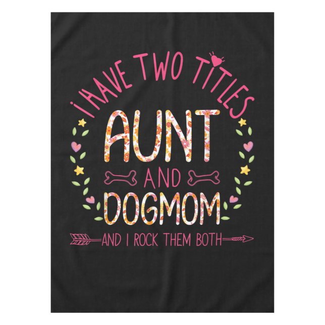 aunt and dog mum gifts  women sunflowers heart .pn tablecloth (Front)