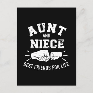 Aunt and niece friends for life postcard