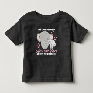 Aunt and Niece Love Auntie Family Elephant Hearts Toddler T-Shirt