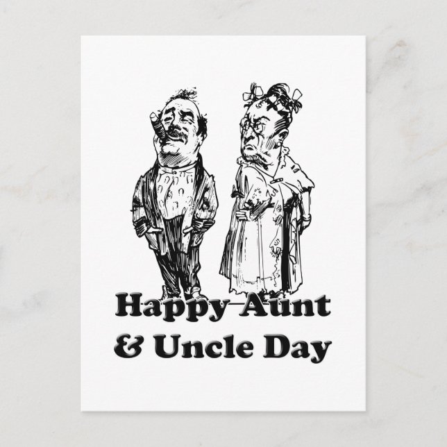 Aunt And Uncle Day Postcard (Front)