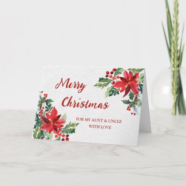 Aunt and Uncle Merry Christmas Card (Front)