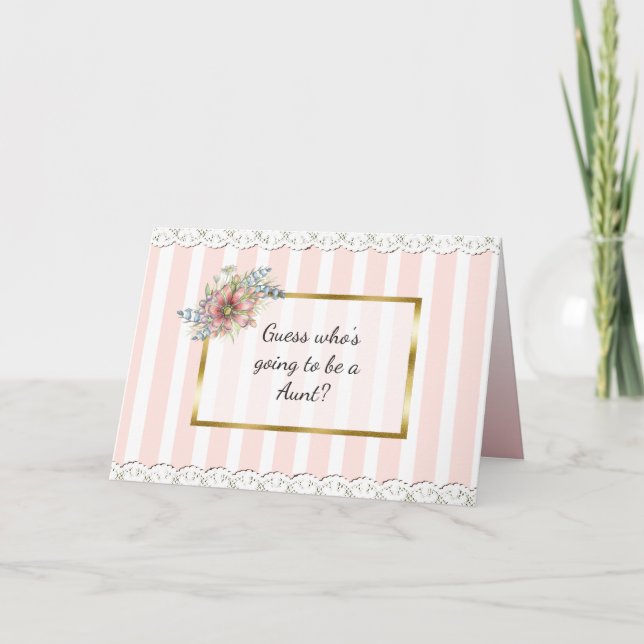 Aunt  Announcement Card (Front)