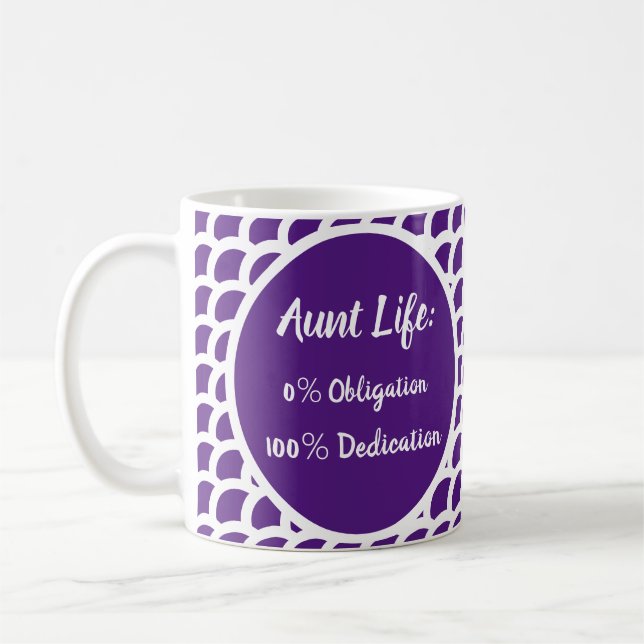 Aunt Aunt Life Purple Definition Coffee Mug (Left)