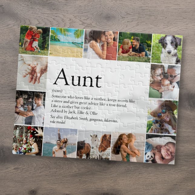 Aunt, Auntie Definition 14 Photo Collage Fun Jigsaw Puzzle (Aunt, Auntie Definition 14 Photo Collage Fun Jigsaw Puzzle)