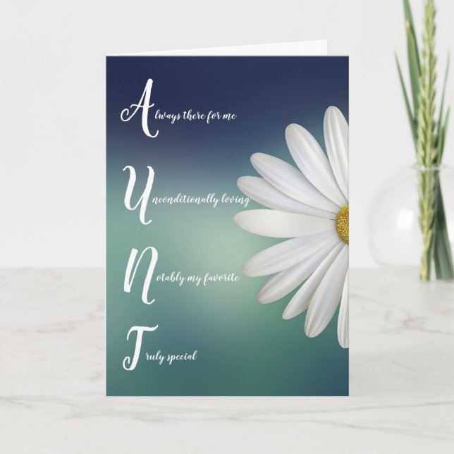 Aunt Auntie Floral Birthday Card (Front)