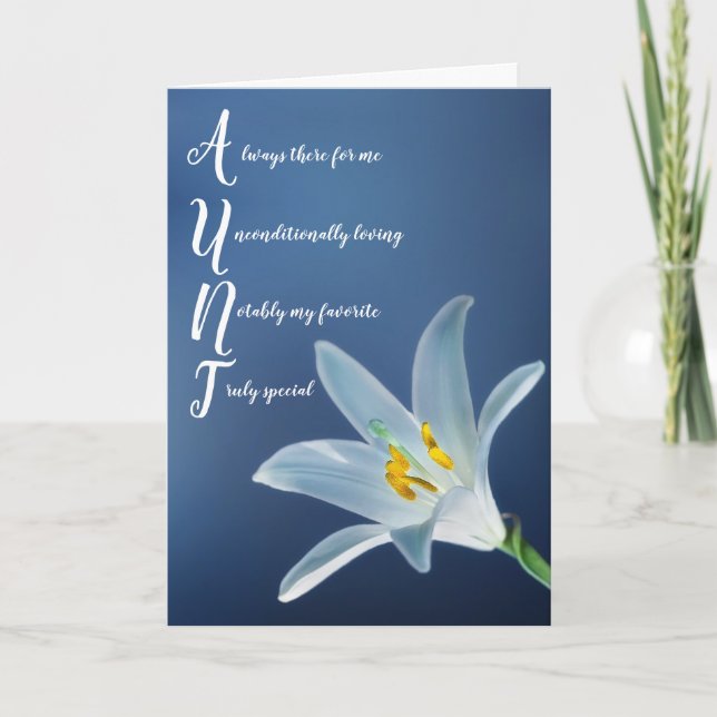 Aunt Auntie Floral Birthday Card (Front)