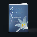 Aunt Auntie Floral Mother's Day Birthday Card<br><div class="desc">Wish your Aunt a Happy Mother's Day or Happy Birthday with this special floral birthday card.</div>