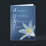 Aunt Auntie Floral Mother's Day Birthday Card<br><div class="desc">Wish your Aunt a Happy Mother's Day or Happy Birthday with this special floral birthday card.</div>