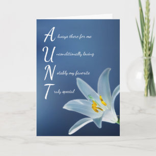 Aunt Auntie Floral Mother's Day Birthday Card