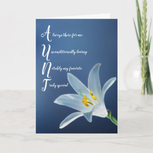 Aunt Auntie Floral Mother's Day Card