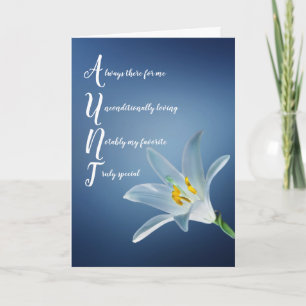 Aunt Auntie Floral Mother's Day Card