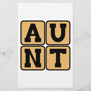 AUNT Aunty Auntie Word Funny Family Reunion