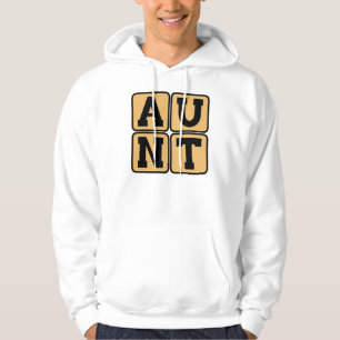 AUNT Aunty Auntie Word Funny Family Reunion Hoodie