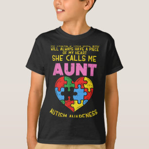 Aunt Autism Awareness Shirt Girl Piece Of My Heart