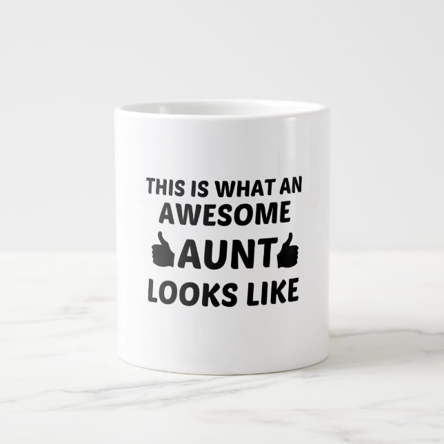 AUNT AWESOME LARGE COFFEE MUG (Front)