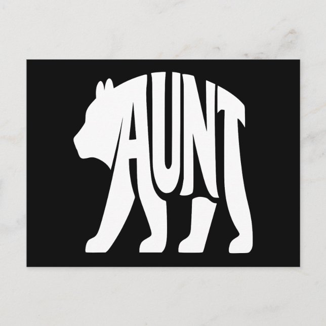 Aunt Bear  Holiday Postcard (Front)