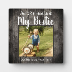 Aunt Bestie Desk Photo Plaque